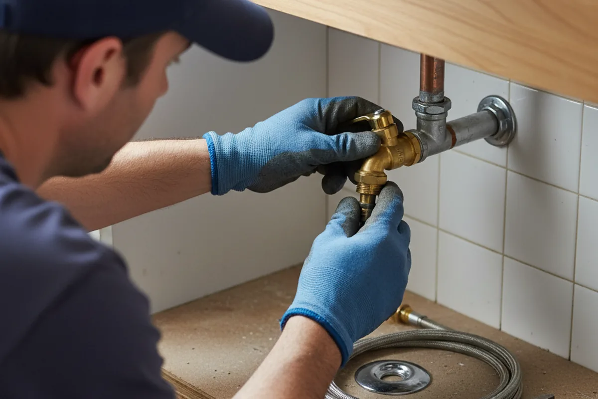 Shutoff valve and fitting work during Faucet and Fixture Repair in Armington